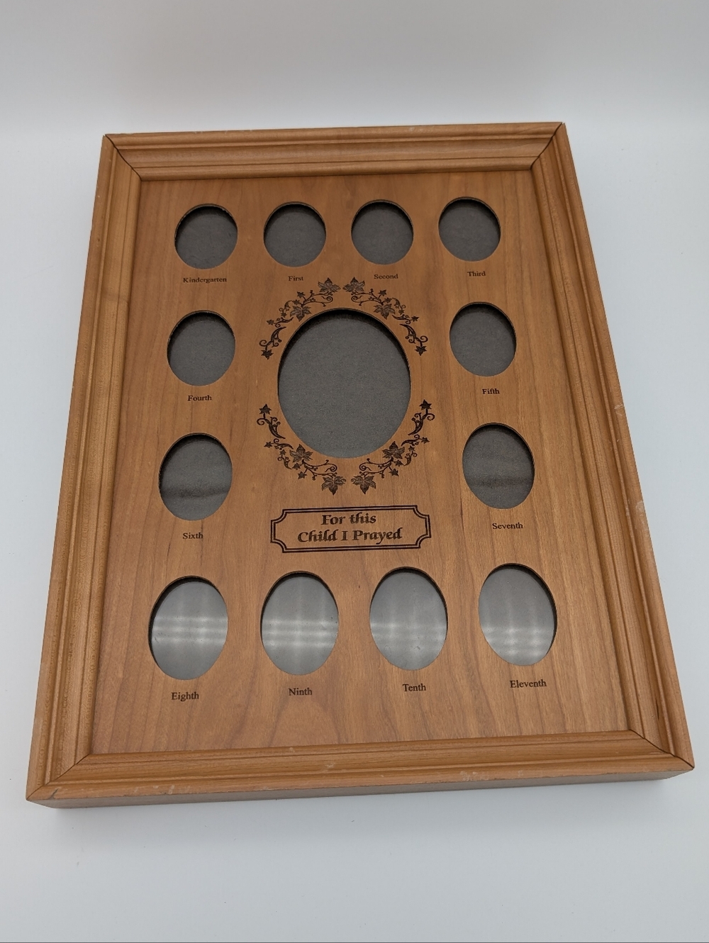 Vintage P. Graham Dunn Handmade Carved & Lasered Cherry Wood Graduated Frame